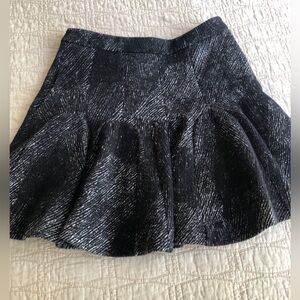 BANANA REPUBLIC Black Peplum Winter Skirt with Side Pockets size 2
